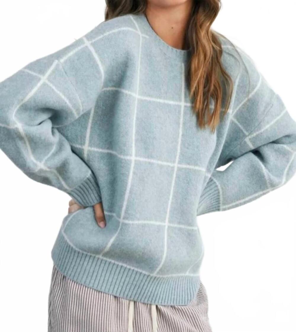 NEW BUTTERMELON spring sweater in blue multi